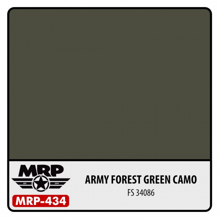 Boxart ARMY FOREST GREEN (FS34086) MRP-434 MR.Paint Boxart ARMY FOREST GREEN (FS34086) MRP-434 MR.Paint