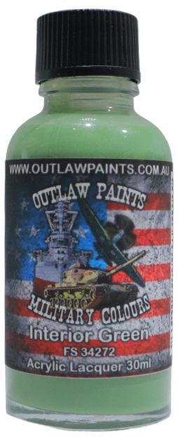 Boxart US Military Colour - Interior Green FS34272 OP043MIL Outlaw Paints Boxart US Military Colour - Interior Green FS34272 OP043MIL Outlaw Paints