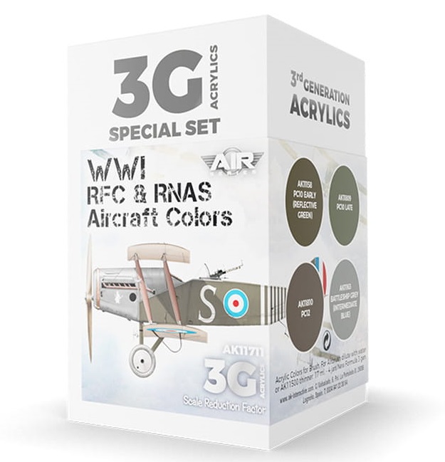 Boxart WWI RFC & RNAS.  Aircraft Colors  AK Interactive Air Series
