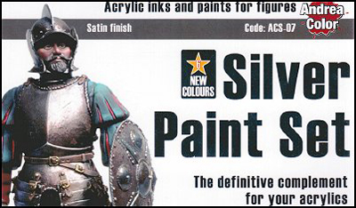 Boxart Silver Paint Set (6x17ml) ACS-007 Andrea Color